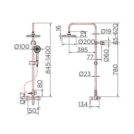 ฝักบัว RAIN SHOWER KARAT FAUCET KRS-034-783_1