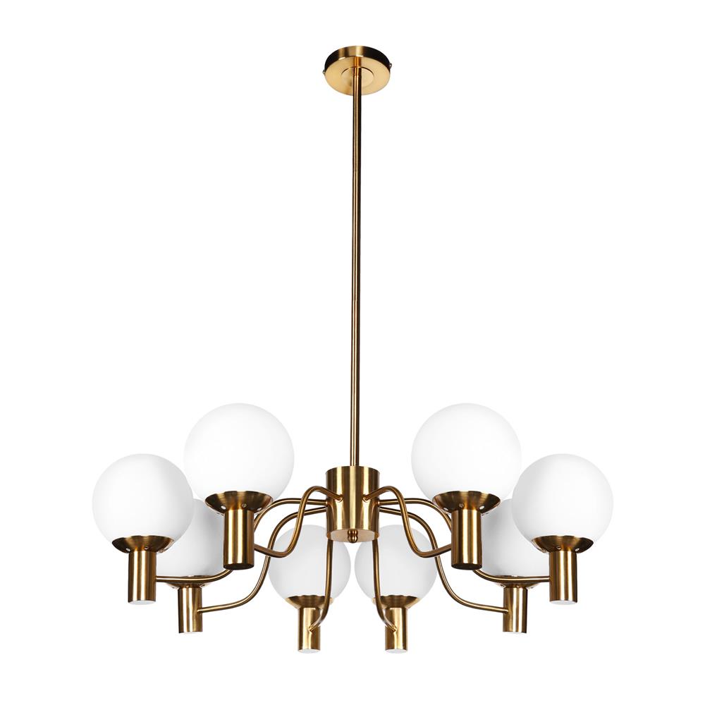 ไฟช่อ CARINI MD21018-8 สีขาว/ทอง 8 หัว