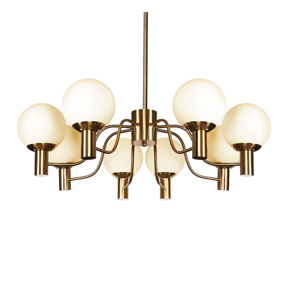 ไฟช่อ CARINI MD21018-8 สีขาว/ทอง 8 หัว