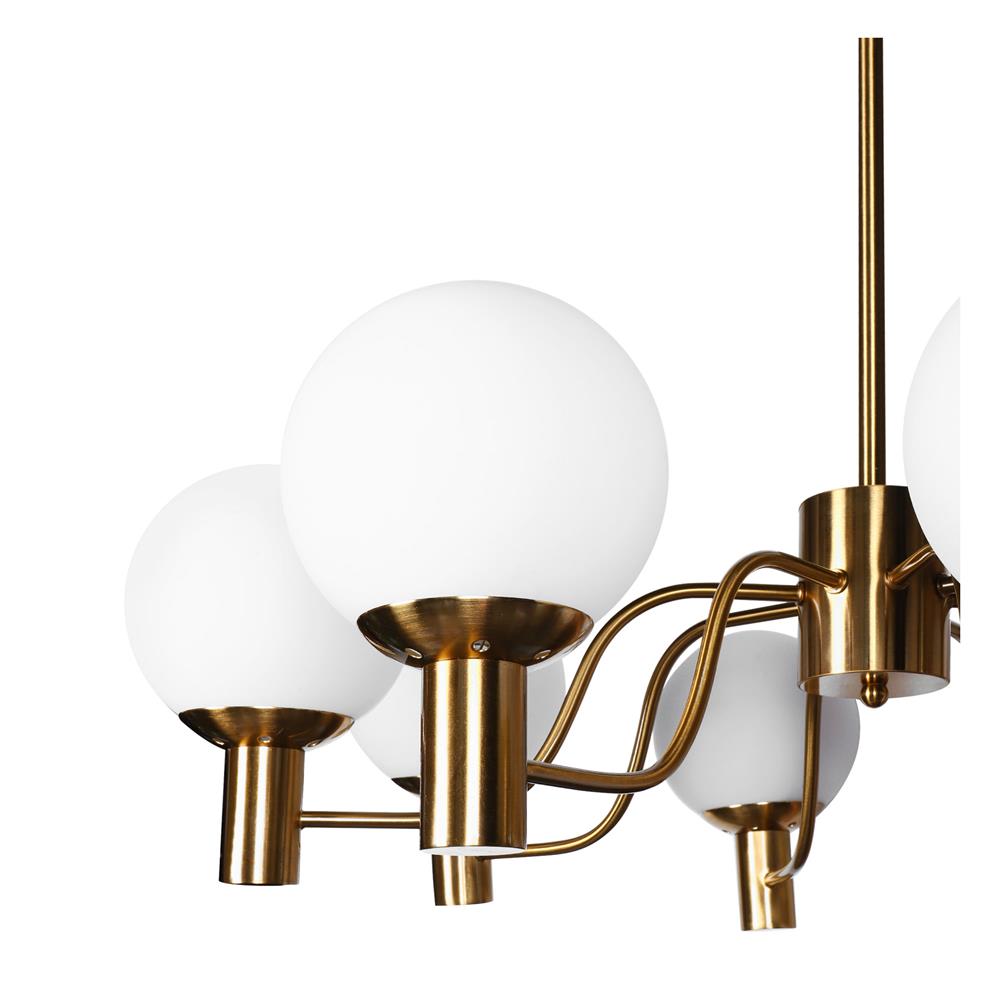 ไฟช่อ CARINI MD21018-8 สีขาว/ทอง 8 หัว