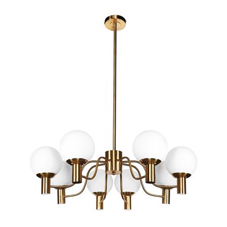 ไฟช่อ CARINI MD21018-8 สีขาว/ทอง 8 หัว_0