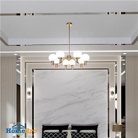 ไฟช่อ CARINI MD21018-8 สีขาว/ทอง 8 หัว_3