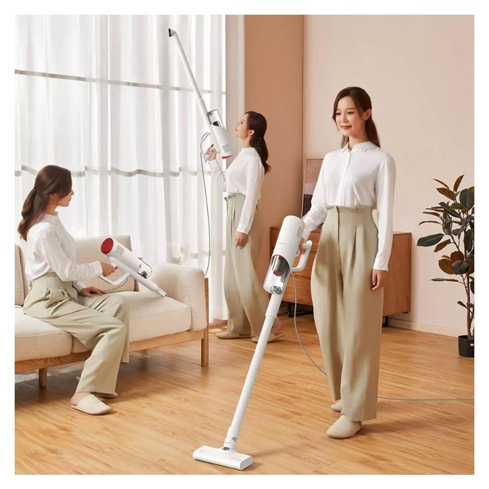 เครื่องดูดฝุ่นแบบด้าม DEERMA DX300 สีขาว