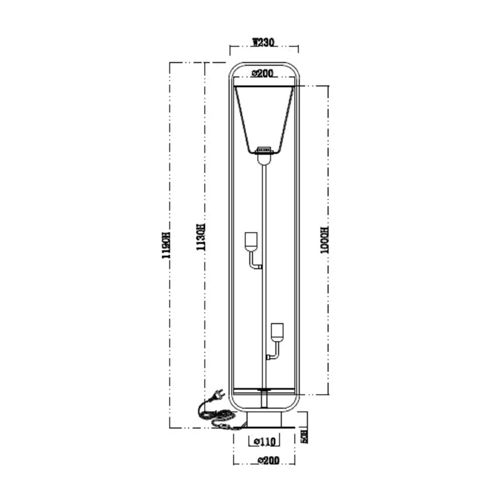 ไฟตั้งพื้น CARINI ML5500 สีเทา/ทอง