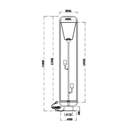 ไฟตั้งพื้น CARINI ML5500 สีเทา/ทอง_5