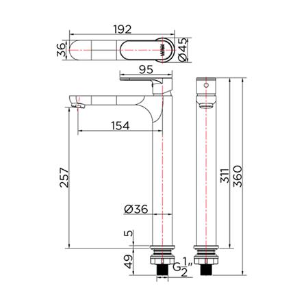 ก๊อกอ่างล้างหน้าเดี่ยวเคาน์เตอร์ KARAT FAUCET KF-58-611-50_1