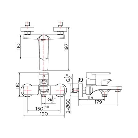 ก๊อกผสมอ่างอาบ KARAT FAUCET KF-58-720-55_1
