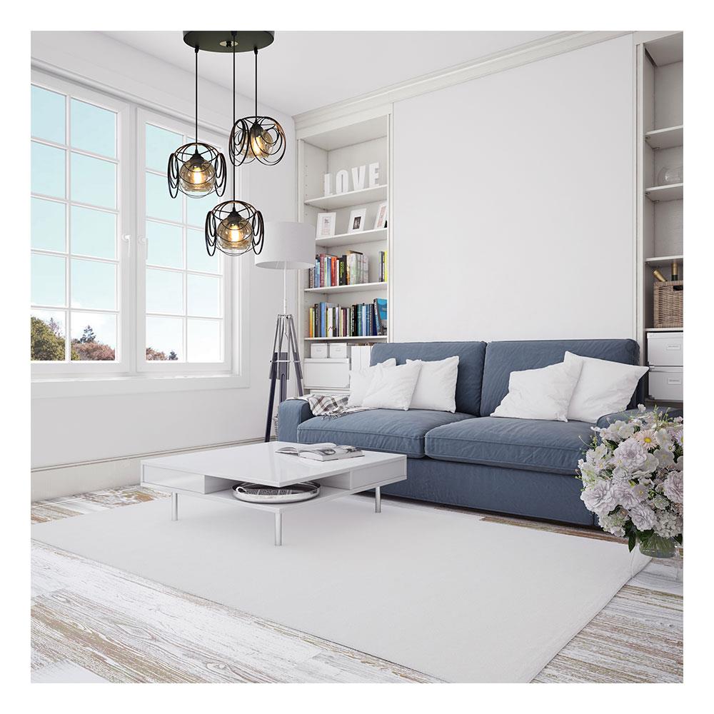 ไฟช่อ CLASSIC EVL HG-33009 สีดำ/ชา 3 หัว