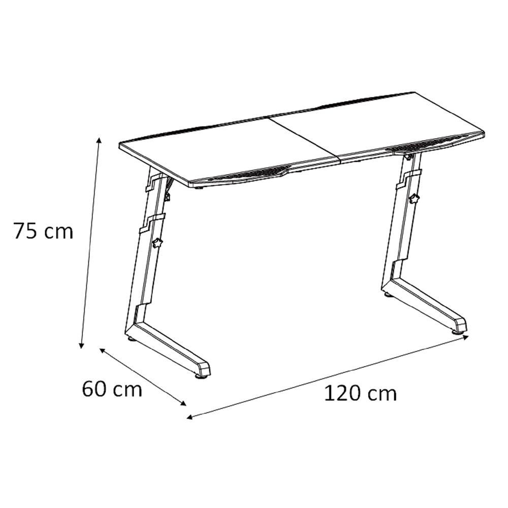 โต๊ะเกมมิ่ง FURDINI CONNER สีดำ