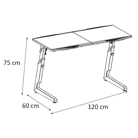 โต๊ะเกมมิ่ง FURDINI CONNER สีดำ_8