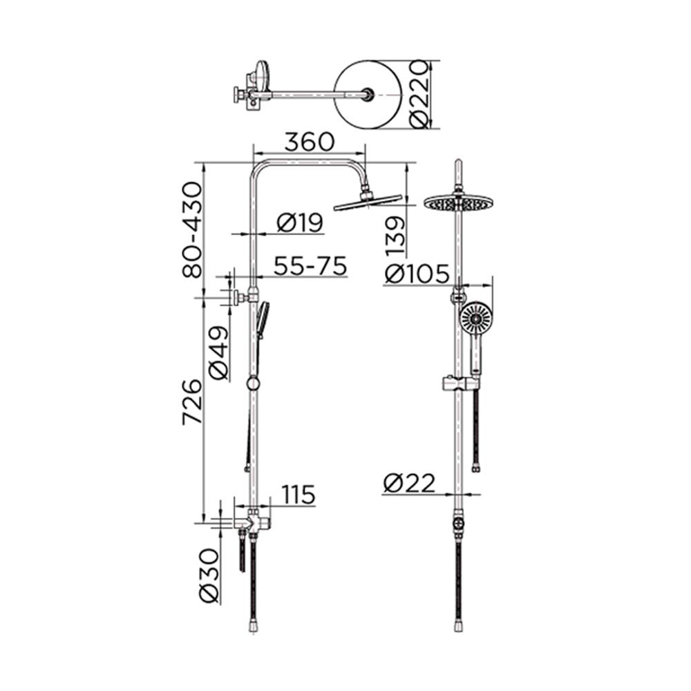 ฝักบัว RAIN SHOWER KARAT FAUCET KRS-039-000-55