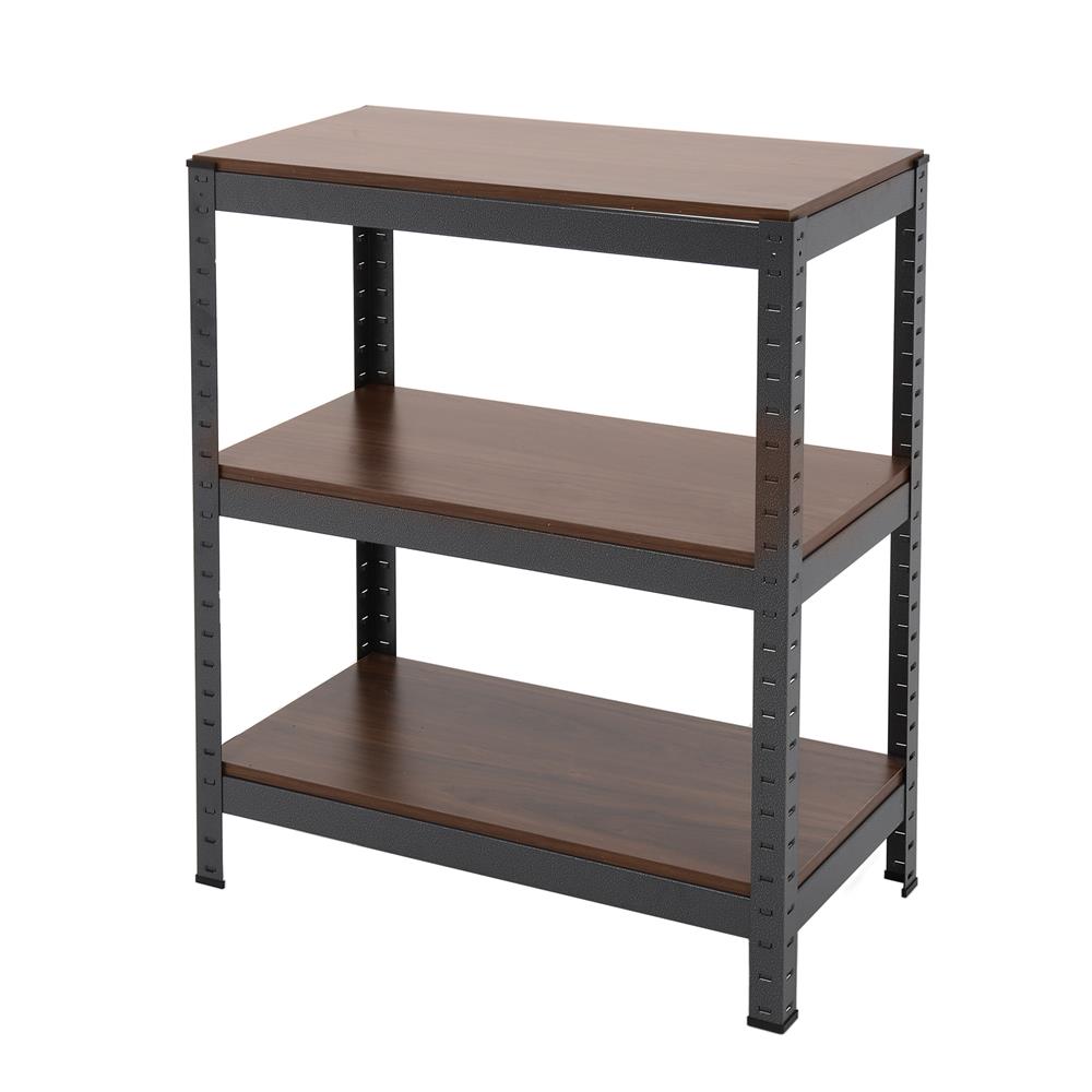 ชั้นวางของ 3 ชั้น FURDINI ZIR สีดำ/ลายไม้เข้ม