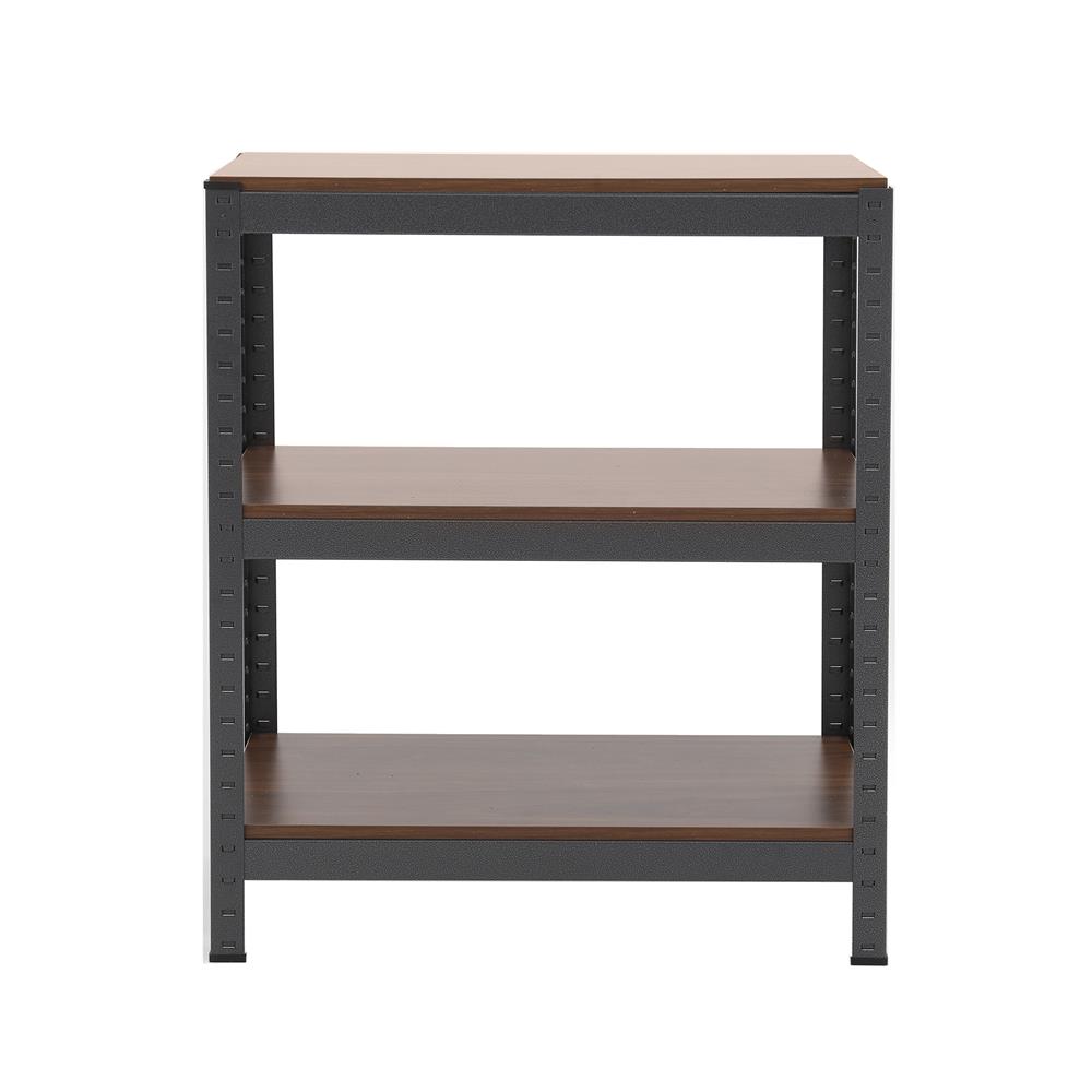 ชั้นวางของ 3 ชั้น FURDINI ZIR สีดำ/ลายไม้เข้ม