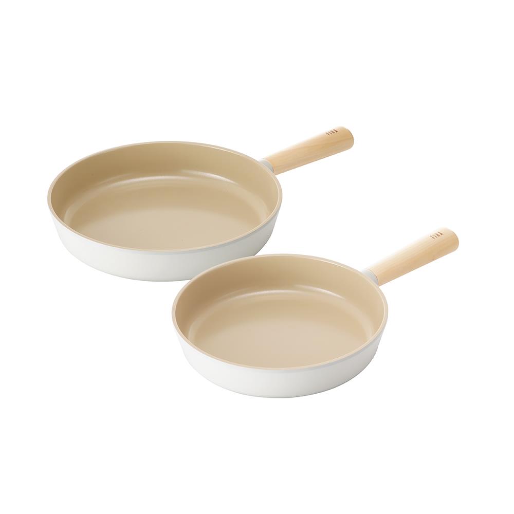 ชุดกระทะ NEOFLAM FIKA 24,28 ซม. สีครีม 2 ชิ้น