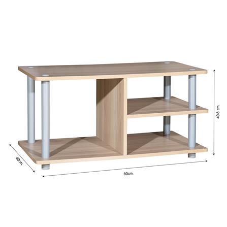 ชั้นวางทีวี FURDINI MINUS 80 ซม. สีไวท์โอ๊ค/เทา_5