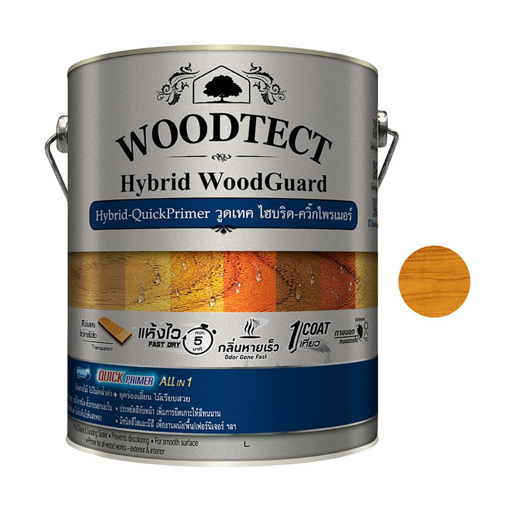สีรองพื้นไม้ WOODTECT HYBRID WOODGUARD WW-5101 สีไม้สัก 1 แกลลอน
