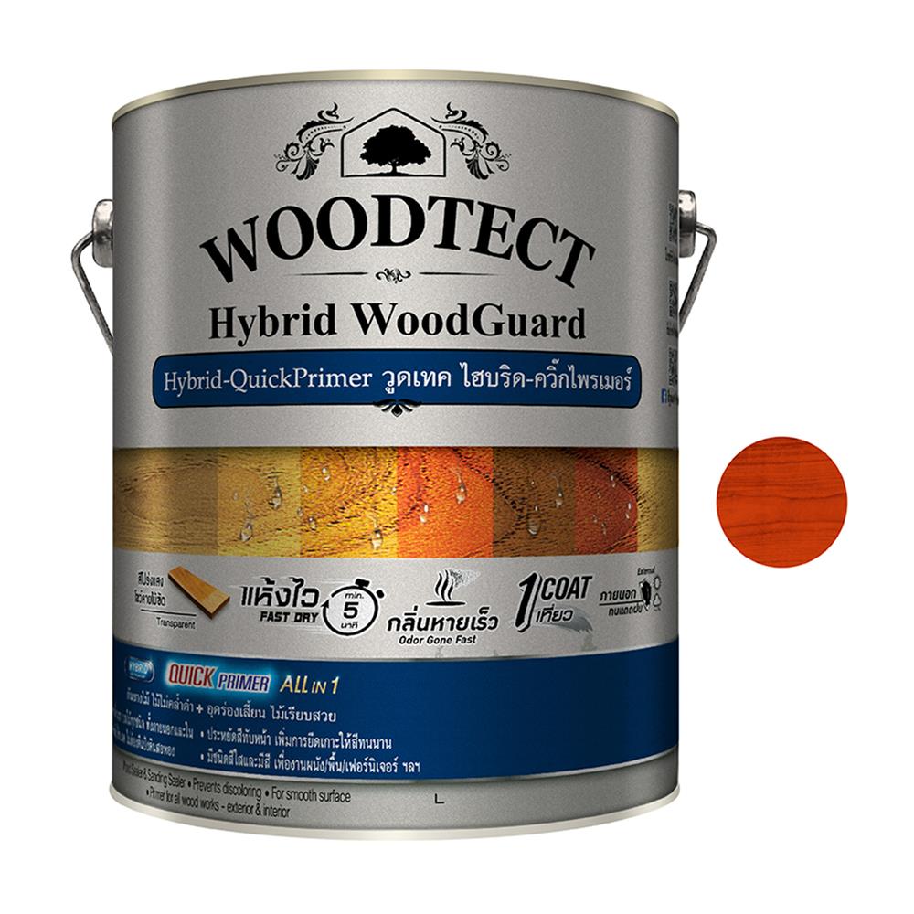สีรองพื้นไม้ WOODTECT HYBRID WOODGUARD WW-5102 สีมะฮอกกานี 1 แกลลอน