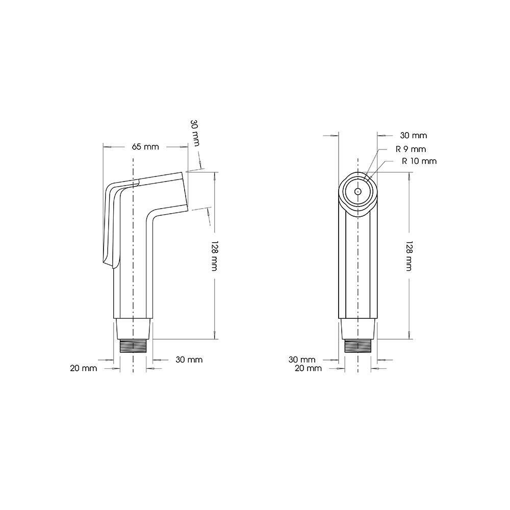 สายฉีดชำระครบชุด WSP R-42E สีขาว