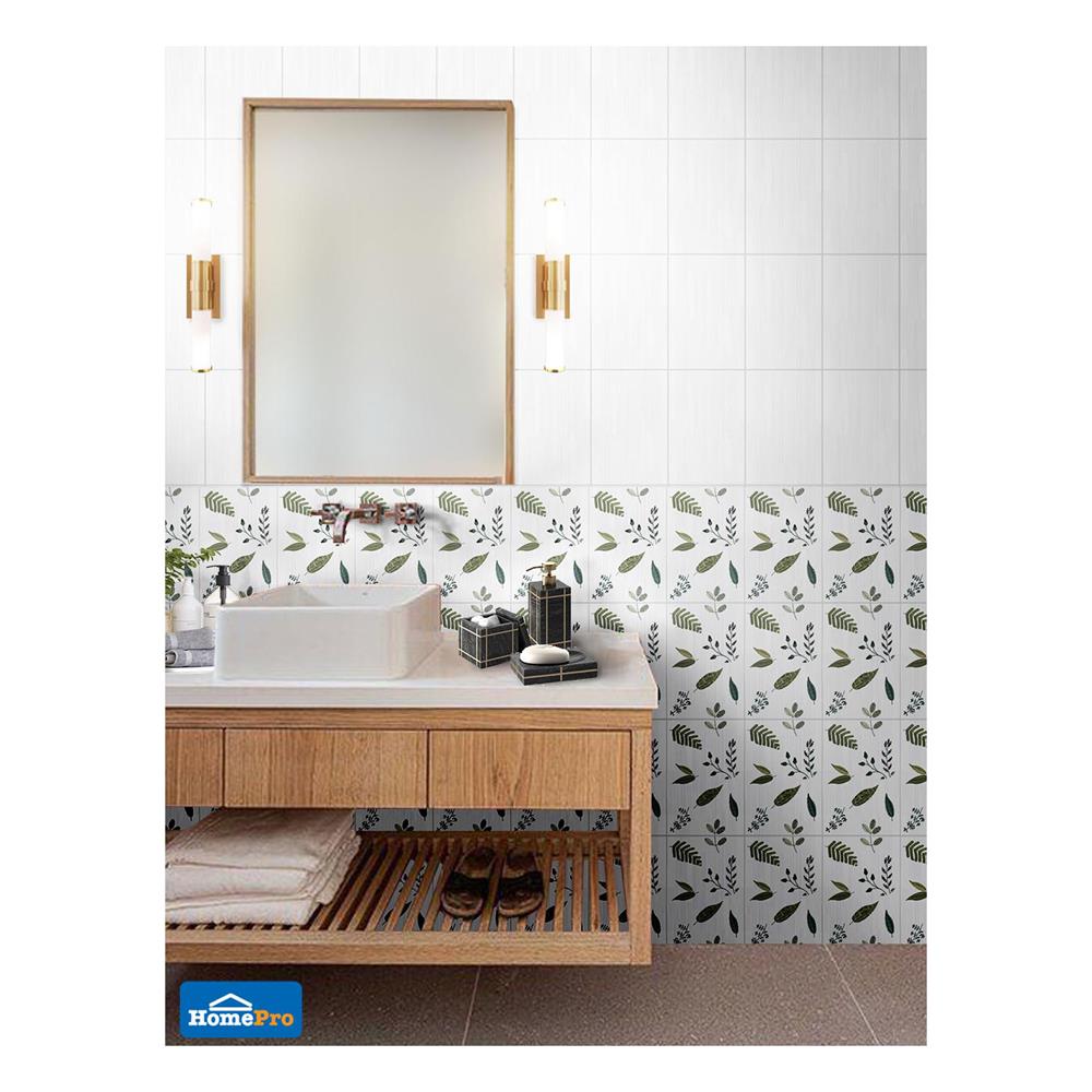 กระเบื้องผนัง 8x12 นิ้ว TARA เฟิร์นฟอเรส ไวท์ EXC PM