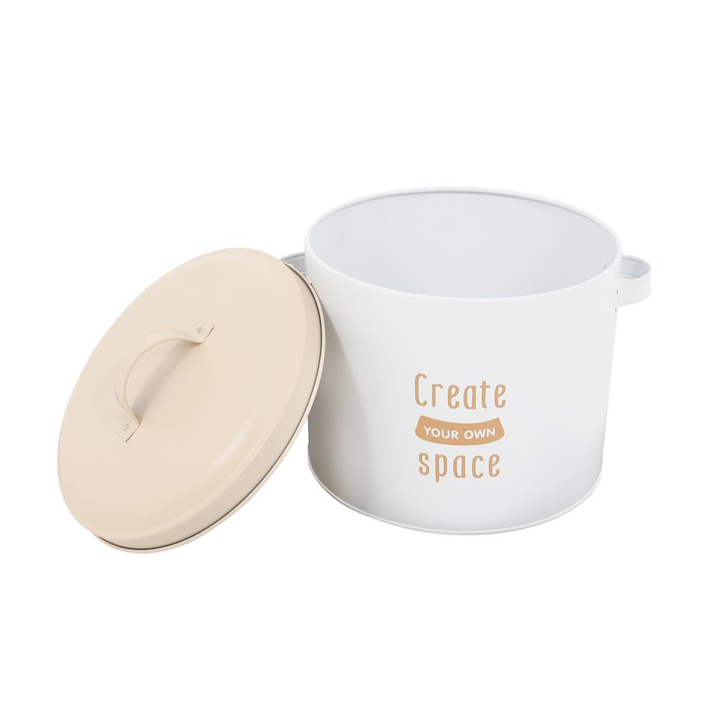 ขวดโหลกลมฝาดึง KECH OWN SPACE 26.7x22.4x18 ซม. สีขาว/ชมพู