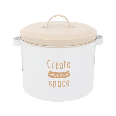 ขวดโหลกลมฝาดึง KECH OWN SPACE 26.7x22.4x18 ซม. สีขาว/ชมพู_0