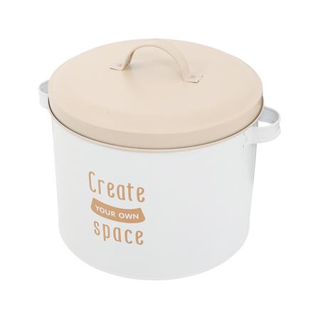 ขวดโหลกลมฝาดึง KECH OWN SPACE 26.7x22.4x18 ซม. สีขาว/ชมพู_1