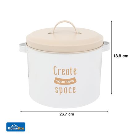 ขวดโหลกลมฝาดึง KECH OWN SPACE 26.7x22.4x18 ซม. สีขาว/ชมพู_4