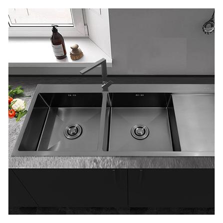 ซิงค์ฝัง 2 หลุม 1 ที่พัก AXIA MIDNIGHT 12050 สีดำ_2