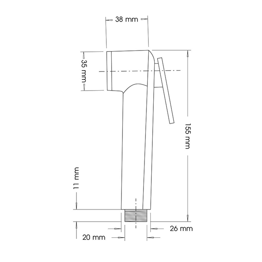 สายฉีดชำระครบชุด WSP R-49BK สีดำ