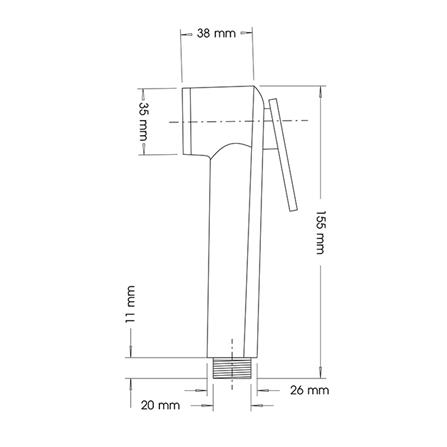 สายฉีดชำระครบชุด WSP R-49BK สีดำ_4