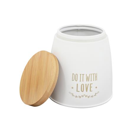 ขวดโหลกลมฝาดึง KECH WOODEN S 0.65 ลิตร สีครีม_2