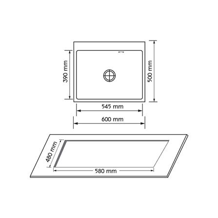ซิงค์ฝัง 1 หลุม AXIA MIDNIGHT 6050 สีดำ_3
