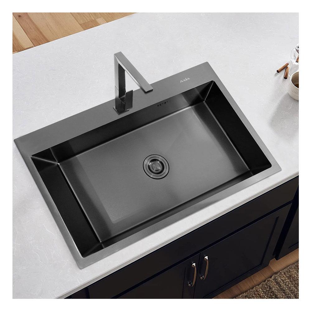 ซิงค์ฝัง 1 หลุม AXIA MIDNIGHT 8250 สีดำ