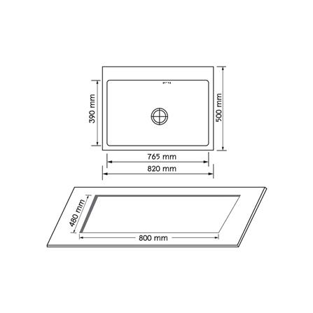 ซิงค์ฝัง 1 หลุม AXIA MIDNIGHT 8250 สีดำ_3