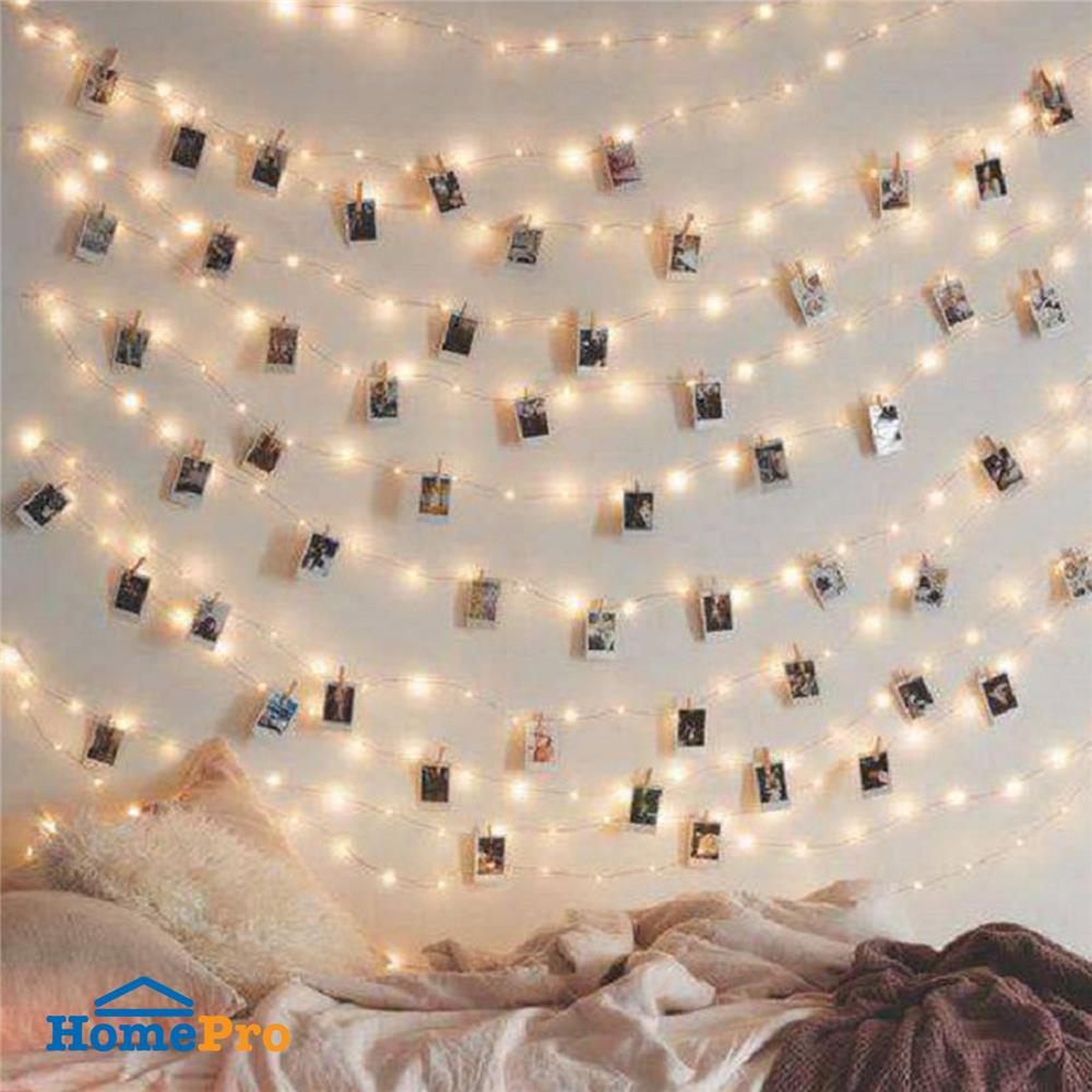 ไฟกะพริบ LED CARINI สายขาวใส 10 เมตร WARM WHITE