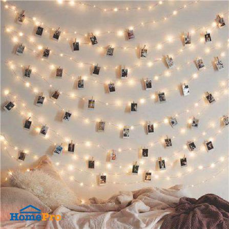 ไฟกะพริบ LED CARINI สายขาวใส 10 เมตร WARM WHITE_0