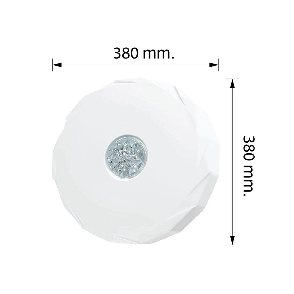 ไฟเพดาน LED RACER TRIPLE COLOR REMOTE 14 นิ้ว 36 วัตต์ DAYLIGHT/COOL WHITE/WARM WHITE สีขาว