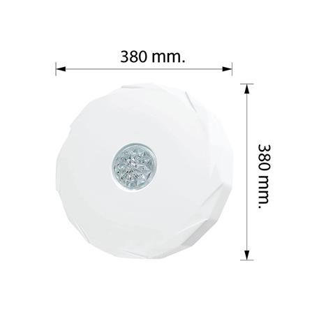 ไฟเพดาน LED RACER TRIPLE COLOR REMOTE 14 นิ้ว 36 วัตต์ DAYLIGHT/COOL WHITE/WARM WHITE สีขาว_5