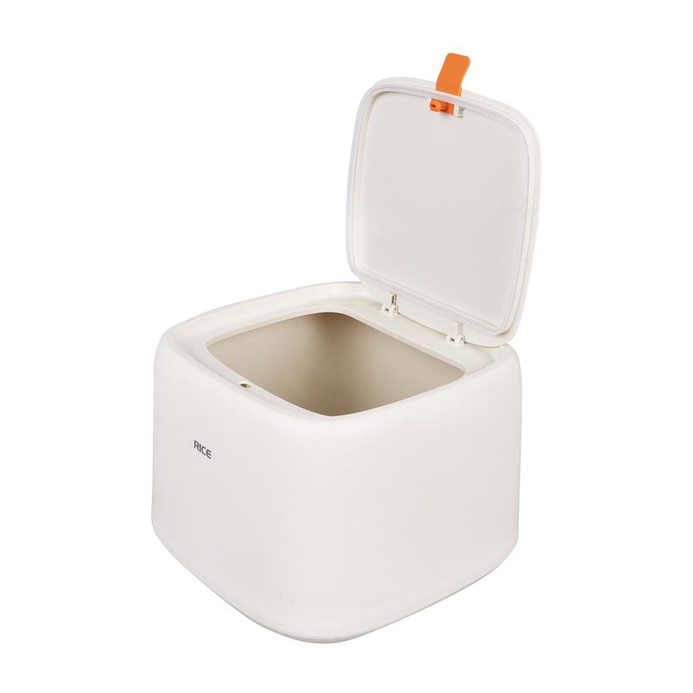 ถังข้าวสารพลาสติก 10 กก. + ถ้วยตวง KECH RICE สีขาว