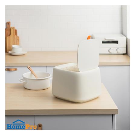 ถังข้าวสารพลาสติก 10 กก. + ถ้วยตวง KECH RICE สีขาว_5