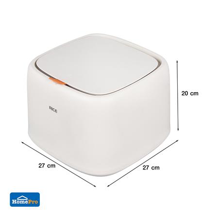 ถังข้าวสารพลาสติก 10 กก. + ถ้วยตวง KECH RICE สีขาว_6