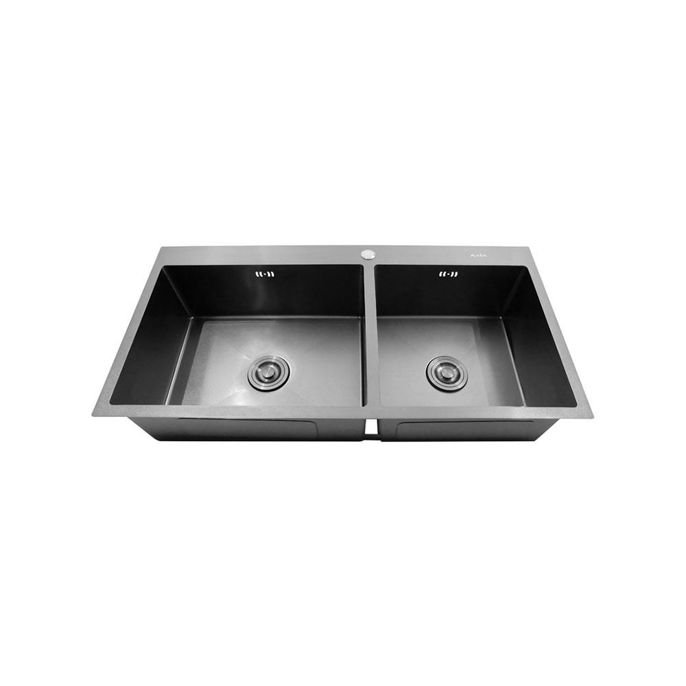 ซิงค์ฝัง 2 หลุม AXIA MIDNIGHT 5240 สีดำ