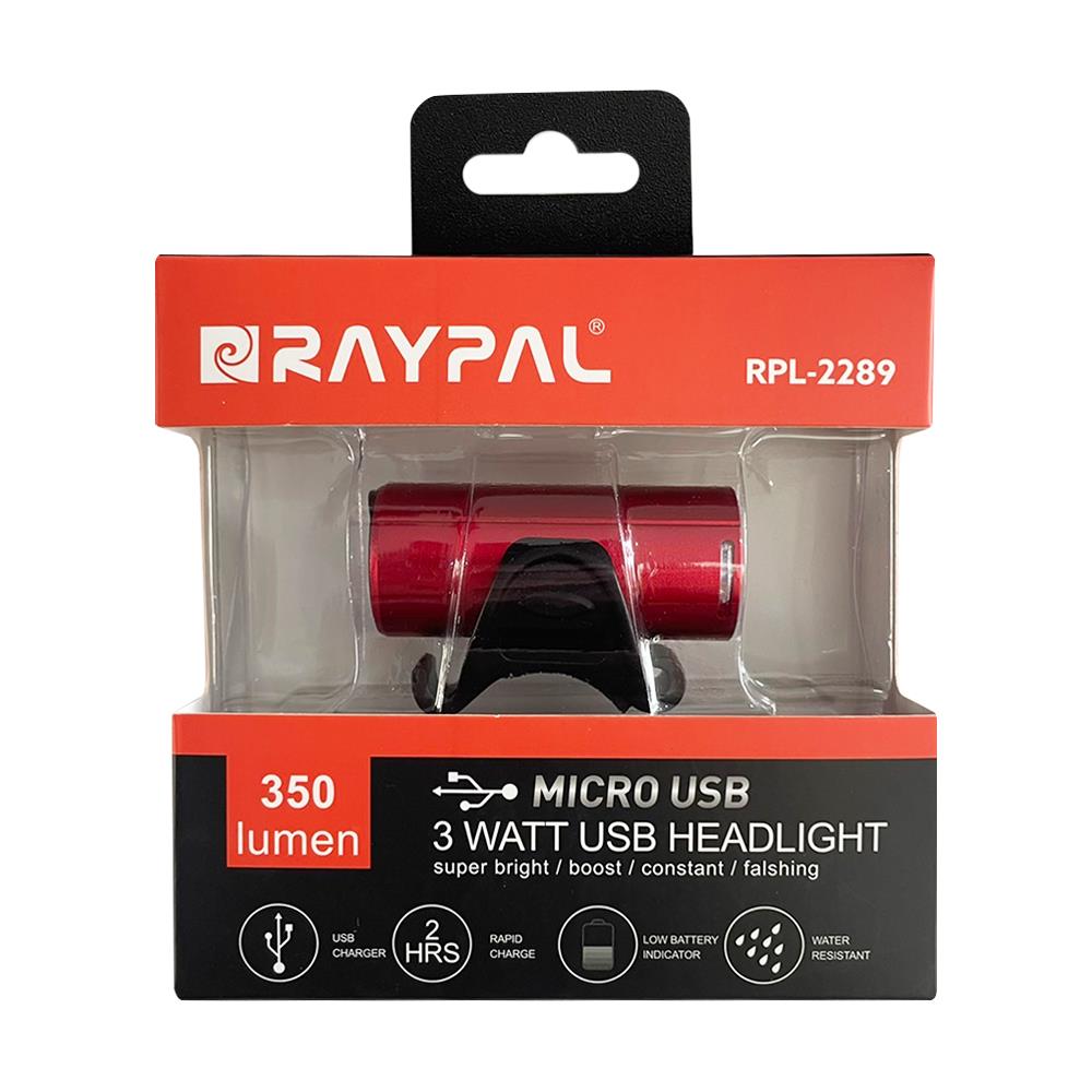 ไฟหน้าจักรยาน RAYPAL RPL-2289 สีแดง