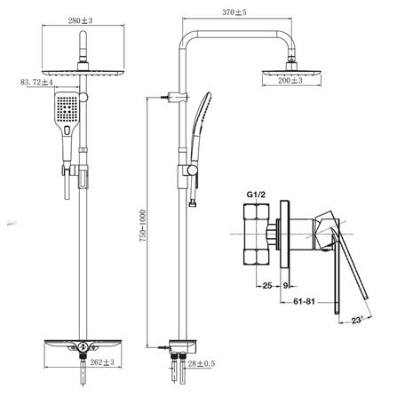 ฝักบัว RAIN SHOWER HAFELE 495.60.120 สีโครม_1