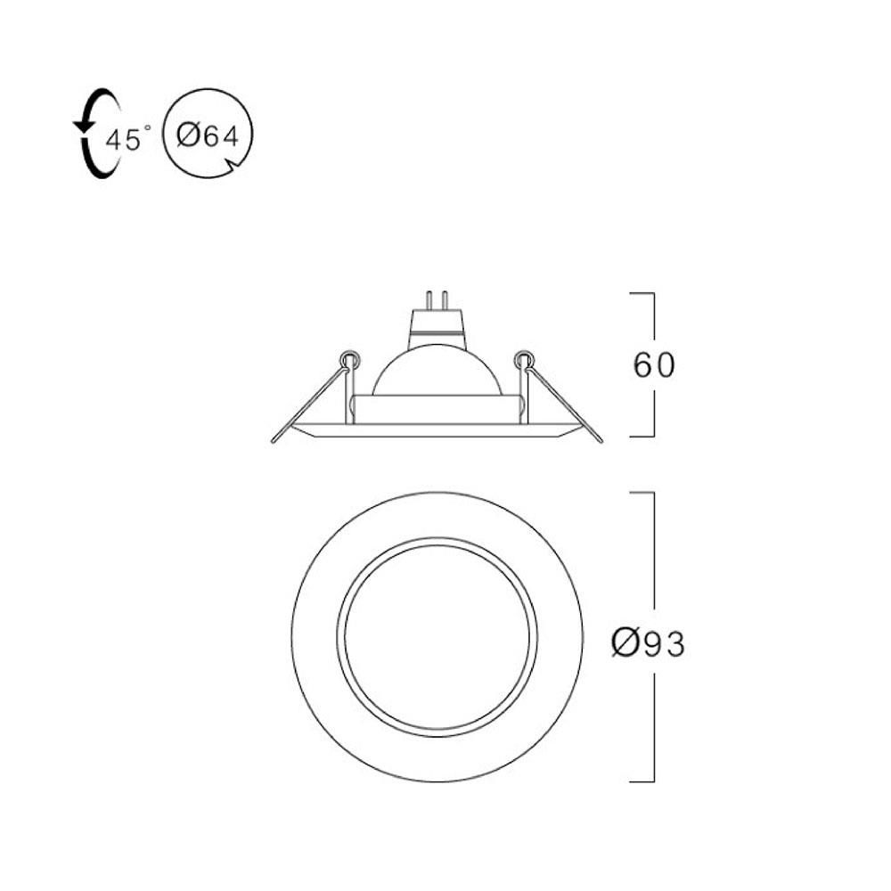 ดาวน์ไลท์ LUMAX 24-04671 3.6 นิ้ว สีดำ กลม