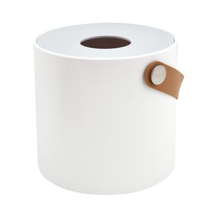 กล่องทิชชูม้วน หูหิ้วหนัง KECH สีขาว_0