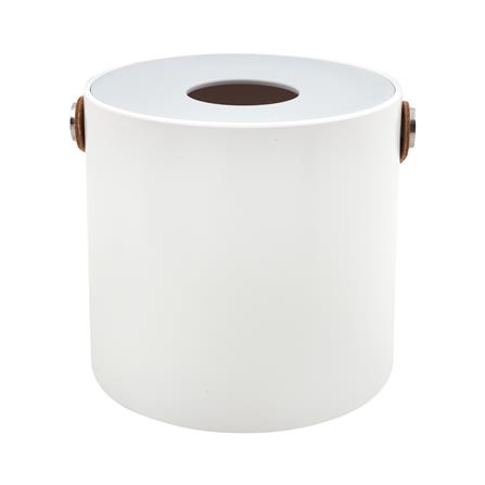 กล่องทิชชูม้วน หูหิ้วหนัง KECH สีขาว_1