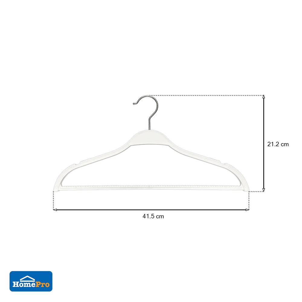 ไม้แขวนเสื้อ PLIM ZIGZAG สีขาว แพ็ก 5 ชิ้น