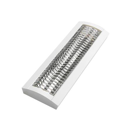 โคมตะแกรงติดลอย CARINI HP209W 2x600 สีขาว/เงิน