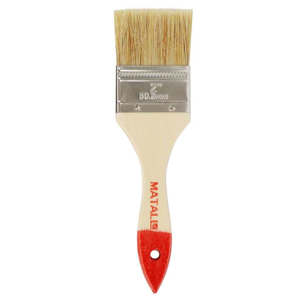 แปรงทาสีขนสังเคราะห์ด้ามไม้ปลายแดง MATALL H203 2 นิ้ว